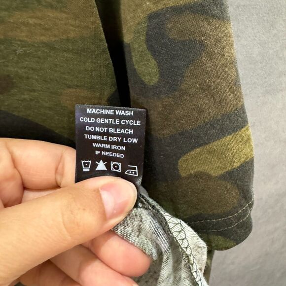 Camo Short‎ Sleeve Hoodie Womens Medium Brooklyn Cloth Green Pullover Streetwear - Picture 8 of 13